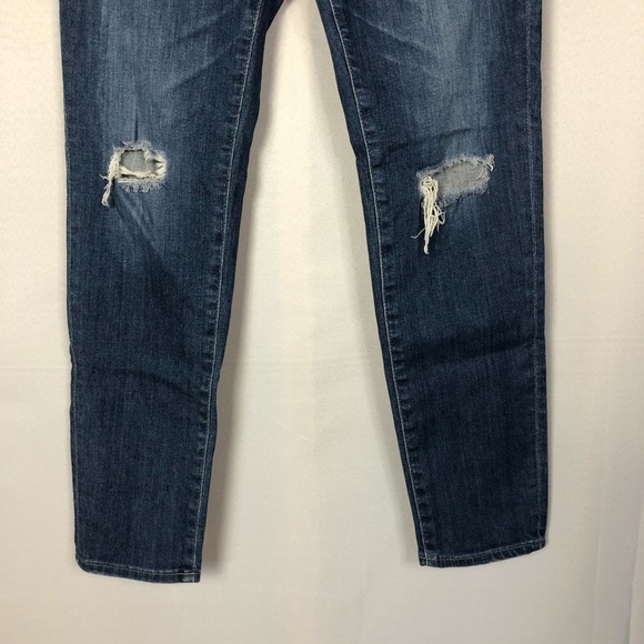 AG Adriano Goldschmied Dark Wash The Beau Slouchy Distressed Skinny Jeans 26 - Picture 4 of 9